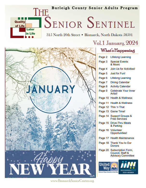 Newsletter Burleigh County Senior Adults Program